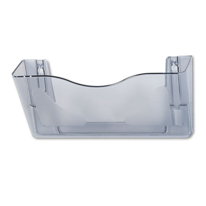 deflecto Euro-Style DocuPocket Landscape Wall File, Larger Files/Tabloid Size, 15" x 4" x 6.63", Smoke