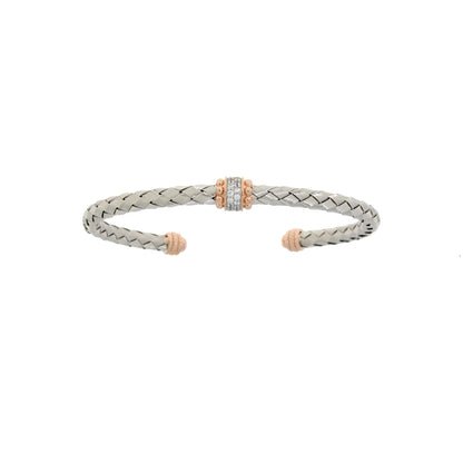 Cubic Zirconia Bangle Bracelet Sterling Silver