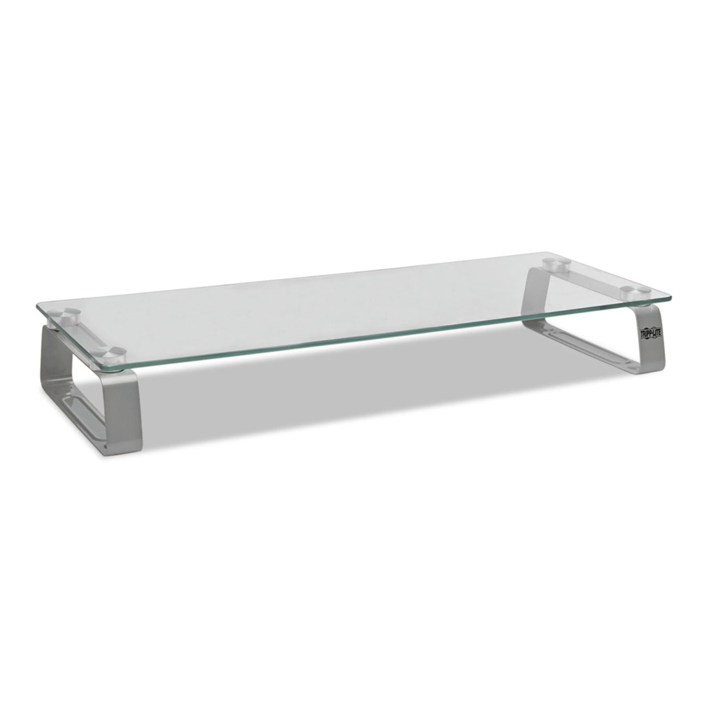 Tripp Lite Universal Glass-Top Monitor Riser, 22" x 8" x 3", Clear, Supports 3.9 lbs