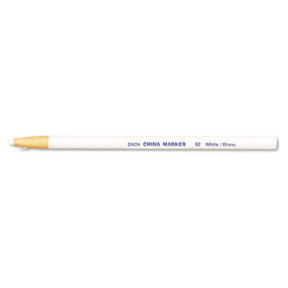 Dixon China Marker, White, Dozen