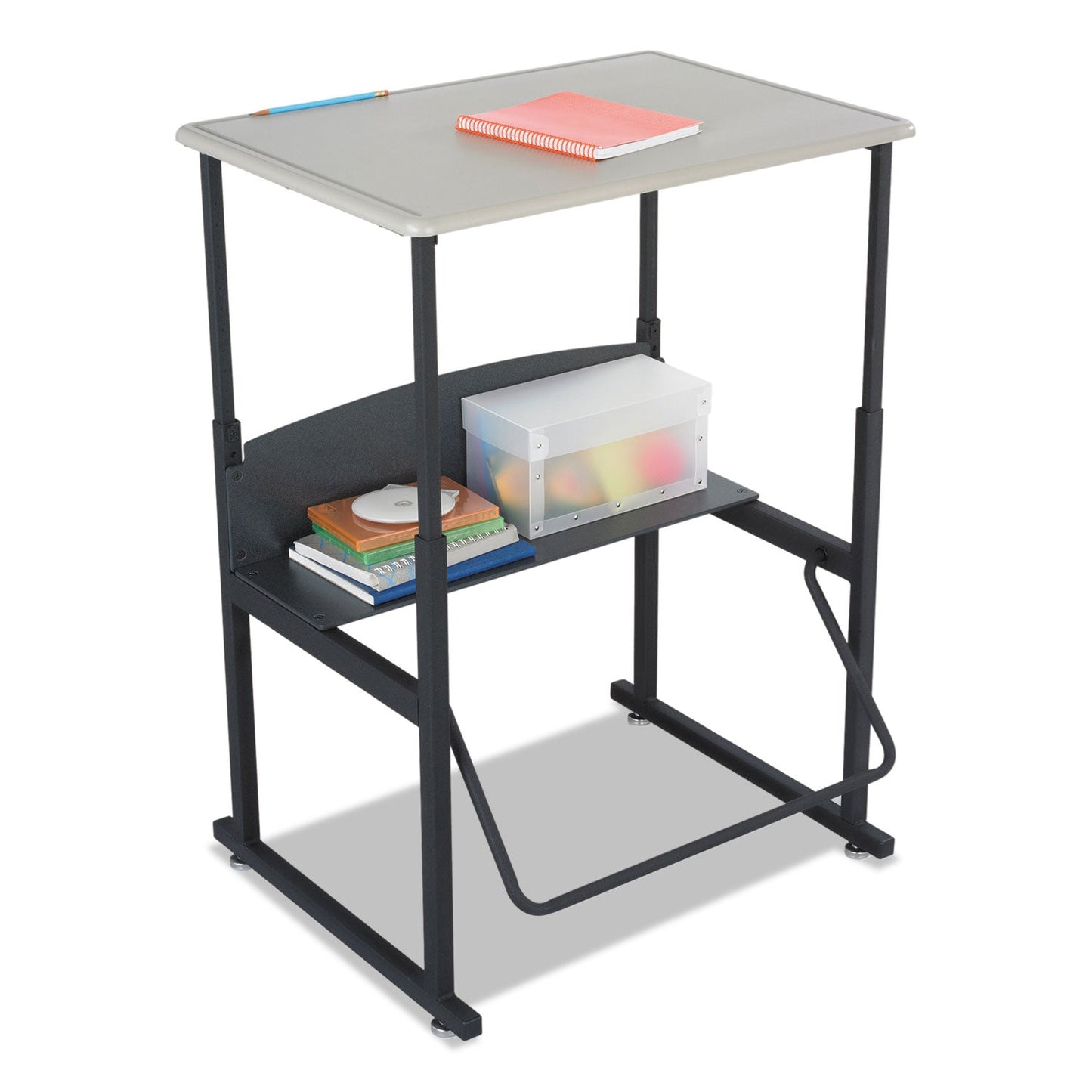 Safco Alphabetter Desks, 28" x 20" x 26" to 42", Beige