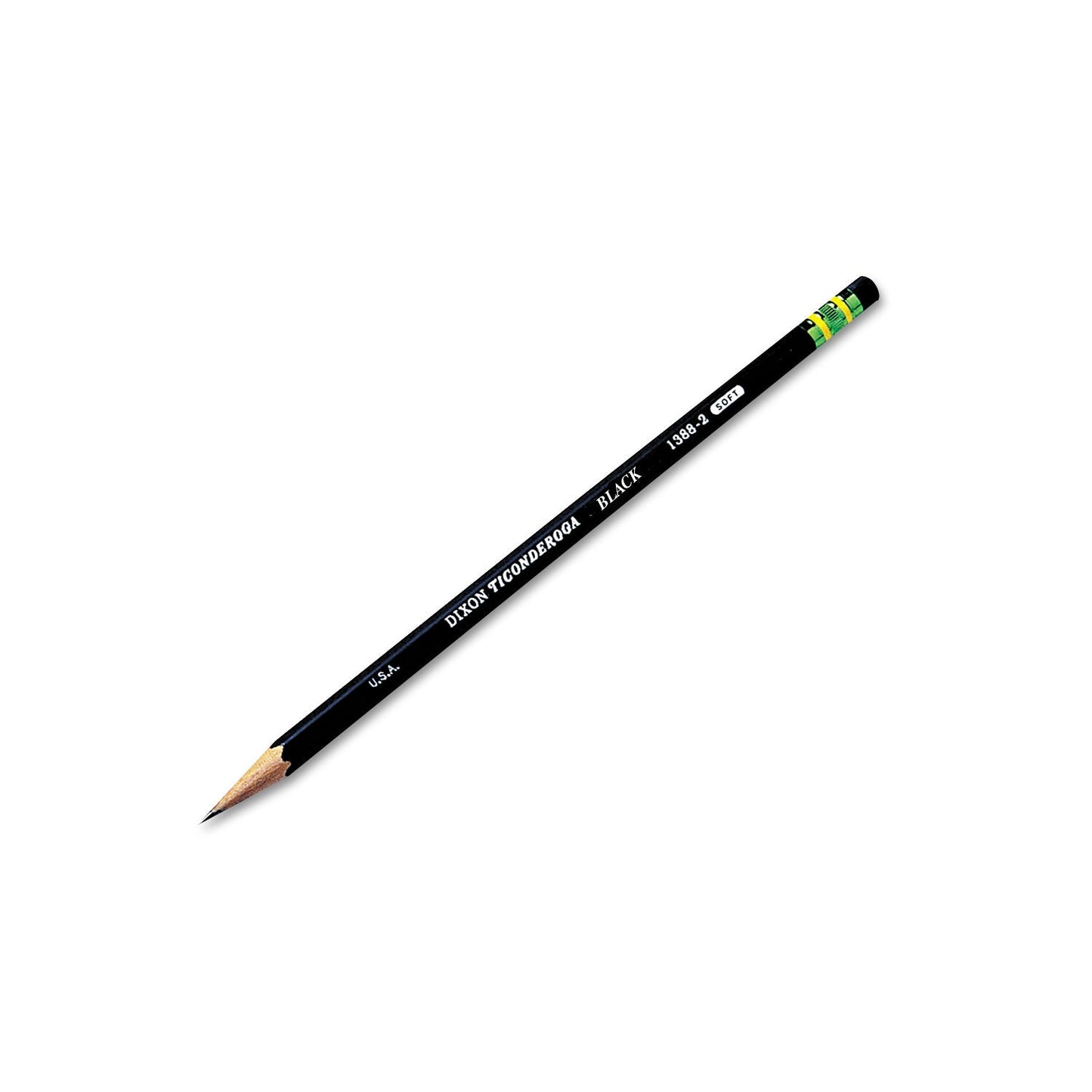 Ticonderoga Pencils, HB (#2), Black Lead, Black Barrel, Dozen