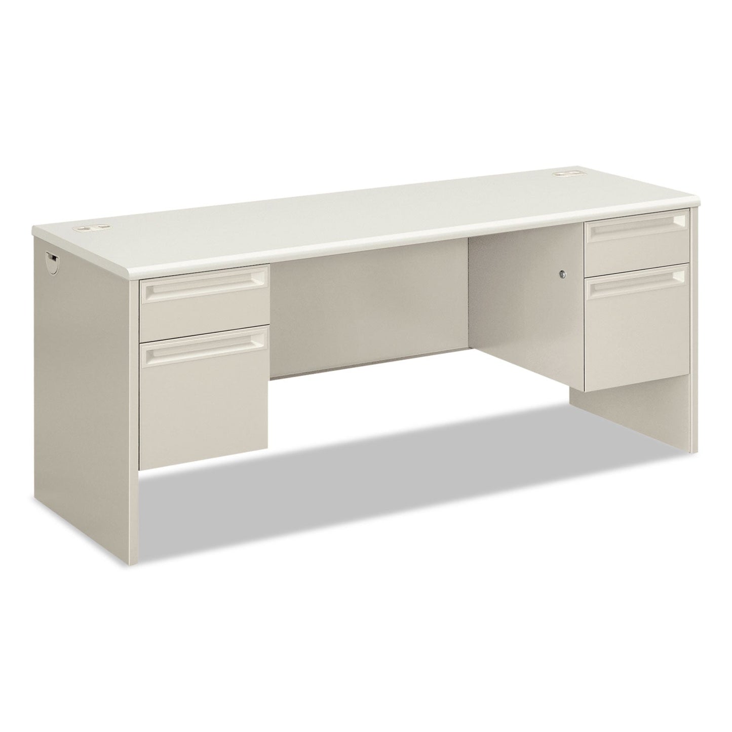 HON 38000 Series Kneespace Credenza, 72w x 24d x 29.5h, Silver Mesh/Light Gray