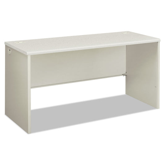 HON 38000 Series Desk Shell, 60" x 24" x 30", Light Gray/Silver