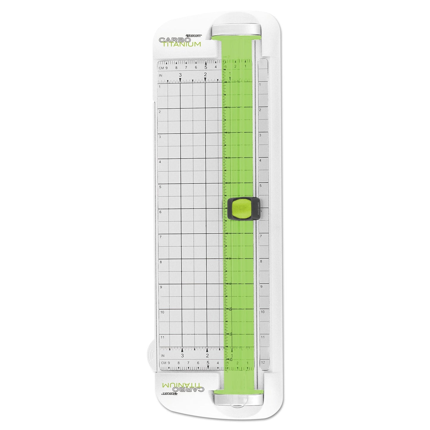 Westcott CarboTitanium Personal Trimmer, 10 Sheets, 12" Cut Length, Plastic Base, 6.88 x 12