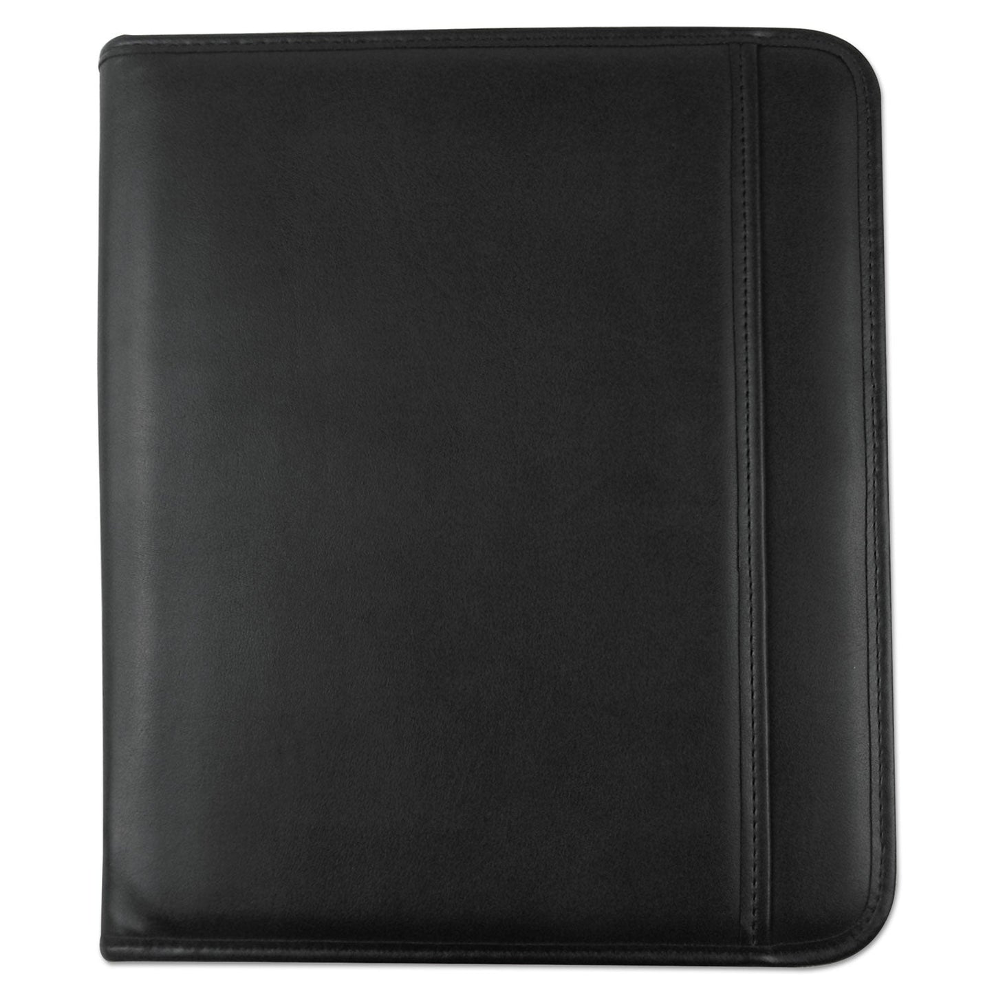 Universal Leather Textured Zippered PadFolio with Tablet Pocket, 10 3/4 x 13 1/8, Black