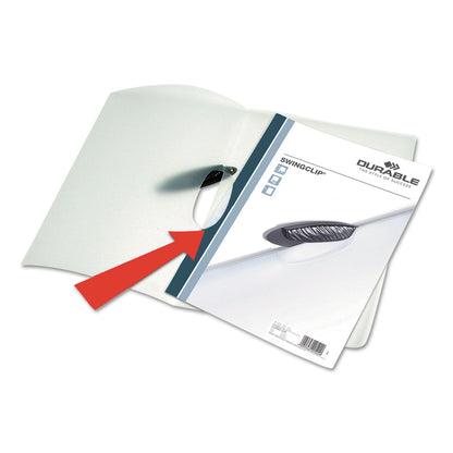 Durable Swingclip Clear Report Cover, Swing Clip, 8.5 x 11, Clear/Clear, 25/Box