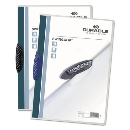Durable Swingclip Clear Report Cover, Swing Clip, 8.5 x 11, Clear/Clear, 25/Box