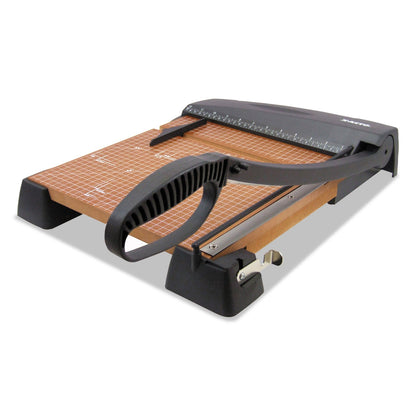 X-ACTO Heavy-Duty Wood Base Guillotine Trimmer, 12 Sheets, 12" Cut Length, 12 x 12