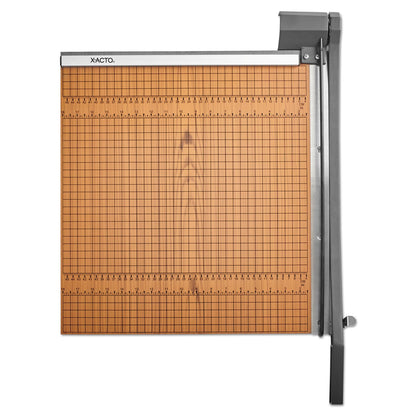 X-ACTO Square Commercial Grade Wood Base Guillotine Trimmer, 15 Sheets, 18" Cut Length, 18 x 18