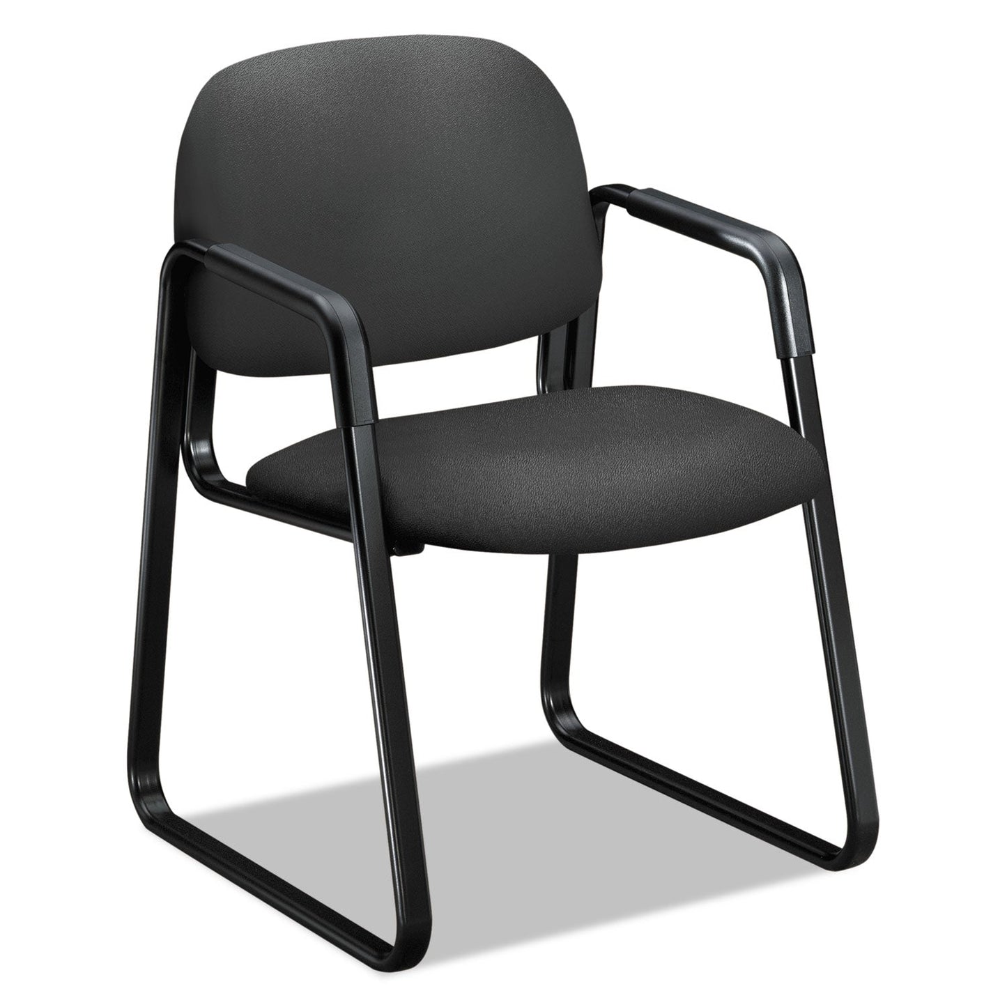 HON Solutions Seating 4000 Series Sled Base Guest Chair, 23.5" x 26" x 33", Iron Ore Seat/Back, Black Base