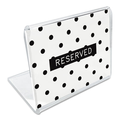 Universal Mini Table-Top Sign, 1.5 x 2, Clear