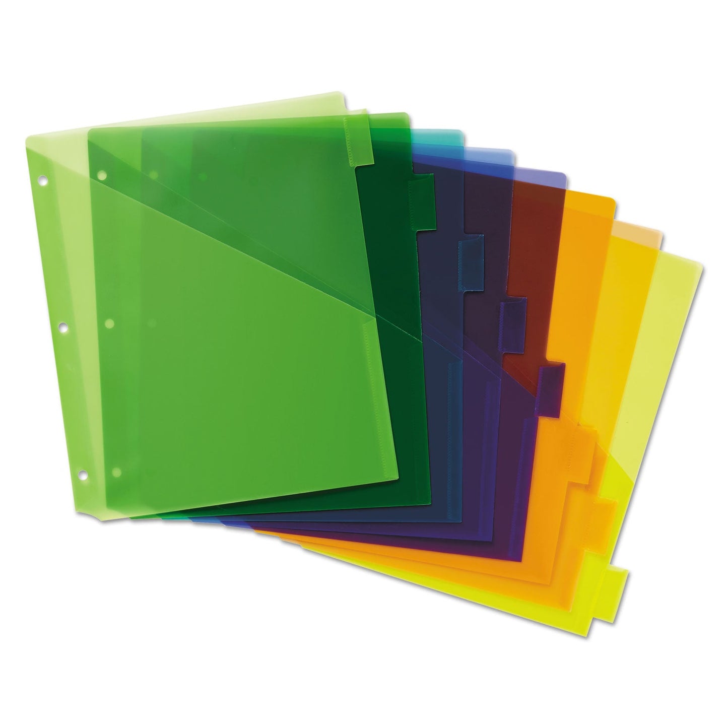 Avery Insertable Big Tab Plastic 1-Pocket Dividers, 8-Tab, 11.13 x 9.25, Assorted, 1 Set