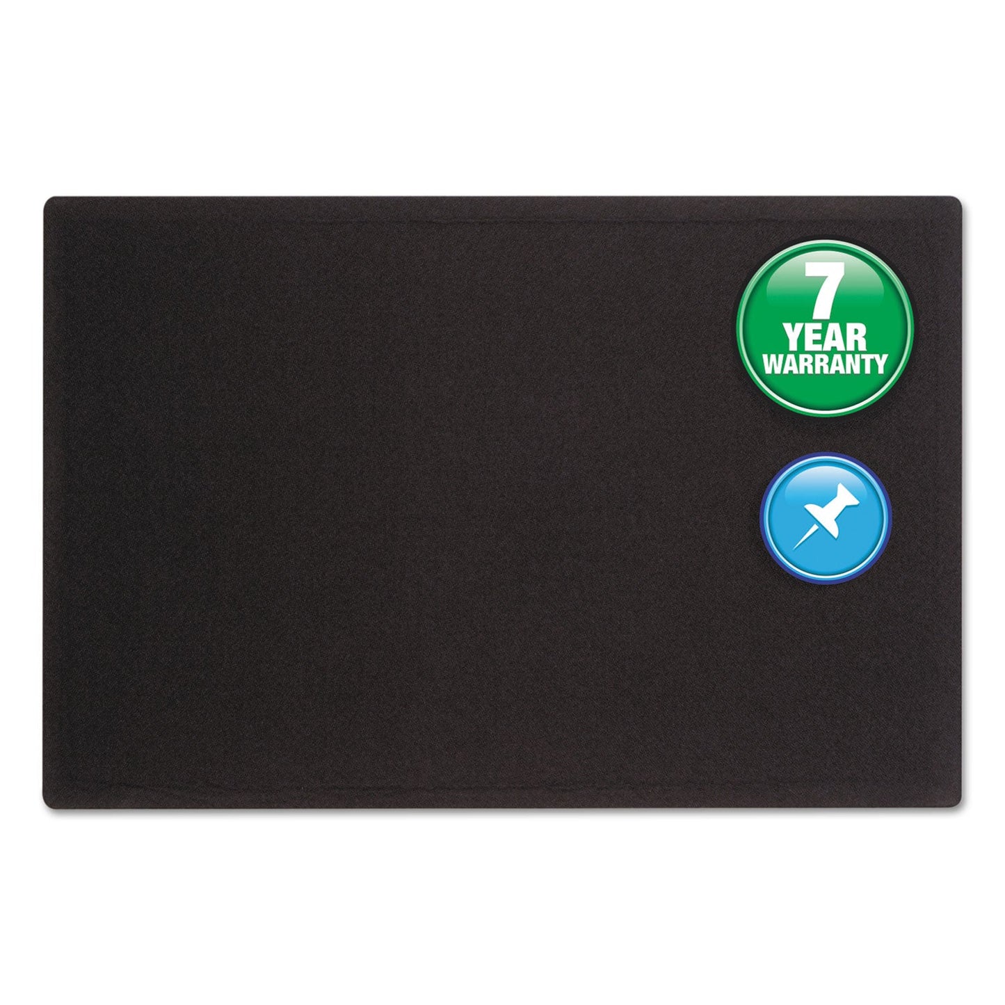 Quartet Oval Office Fabric Bulletin Board, 36 x 24, Black