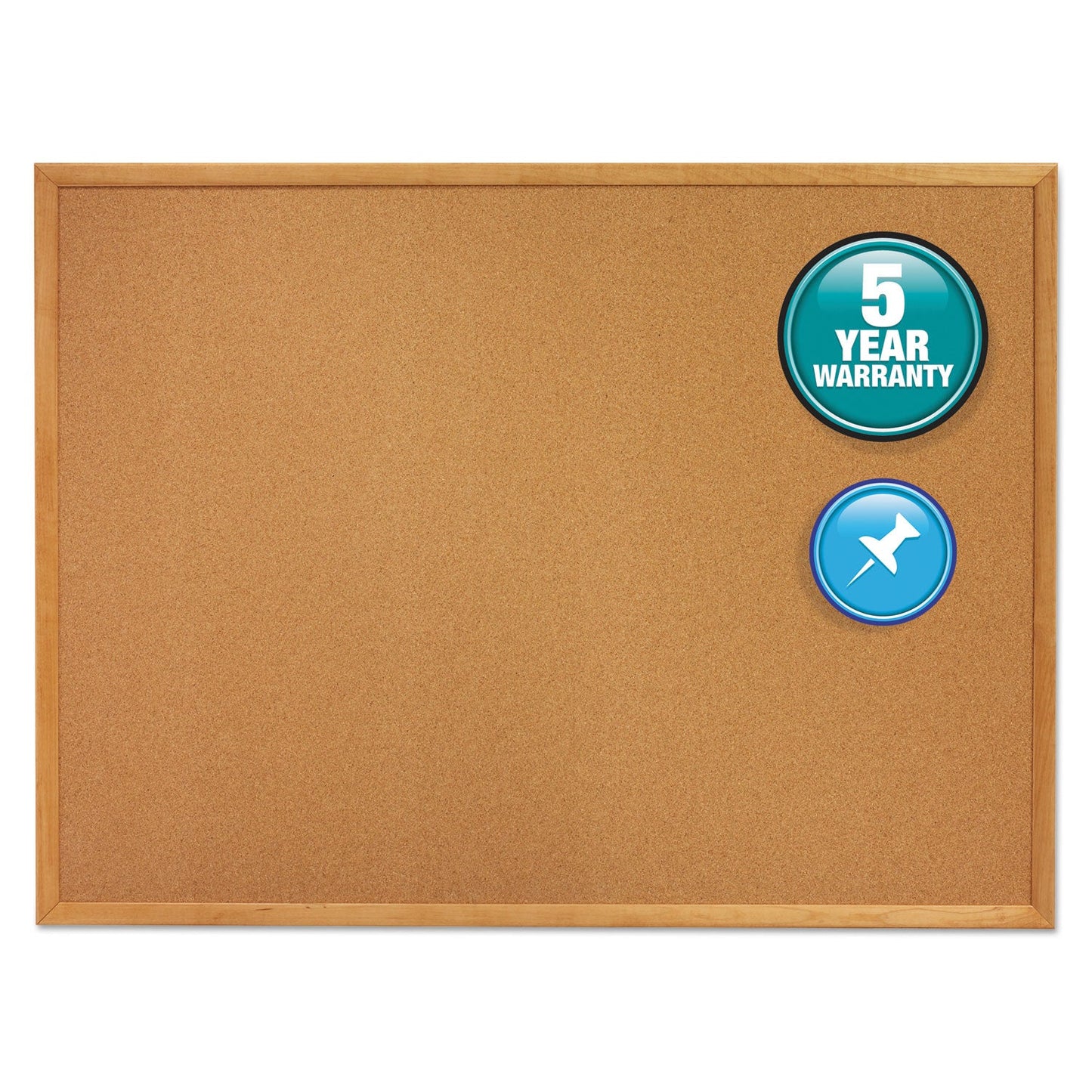 Quartet Classic Series Cork Bulletin Board, 96 x 48, Oak Finish Frame