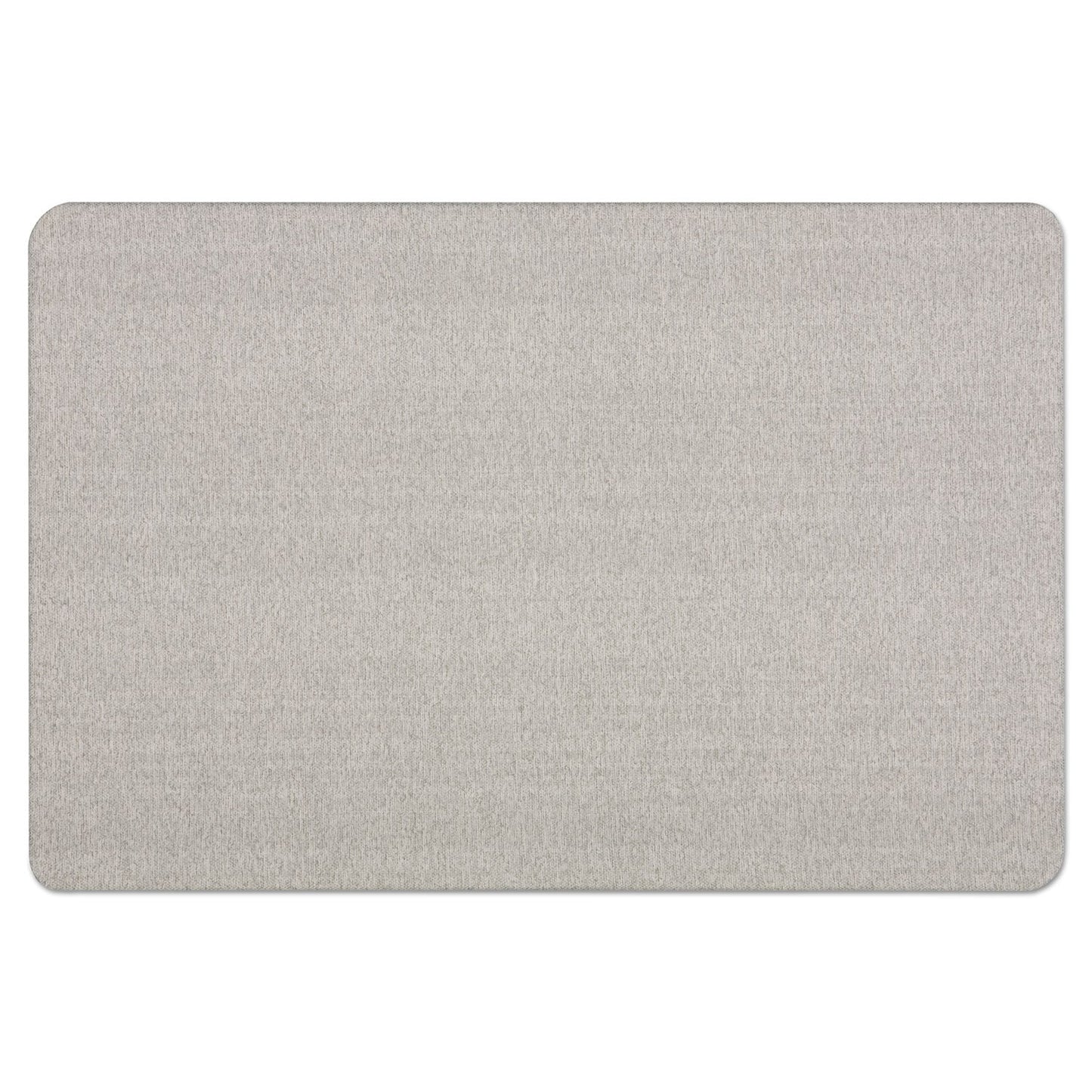 Quartet Oval Office Fabric Bulletin Board, 48 x 36, Gray