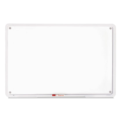 Quartet iQ Total Erase Board, 36 x 23, White, Clear Frame