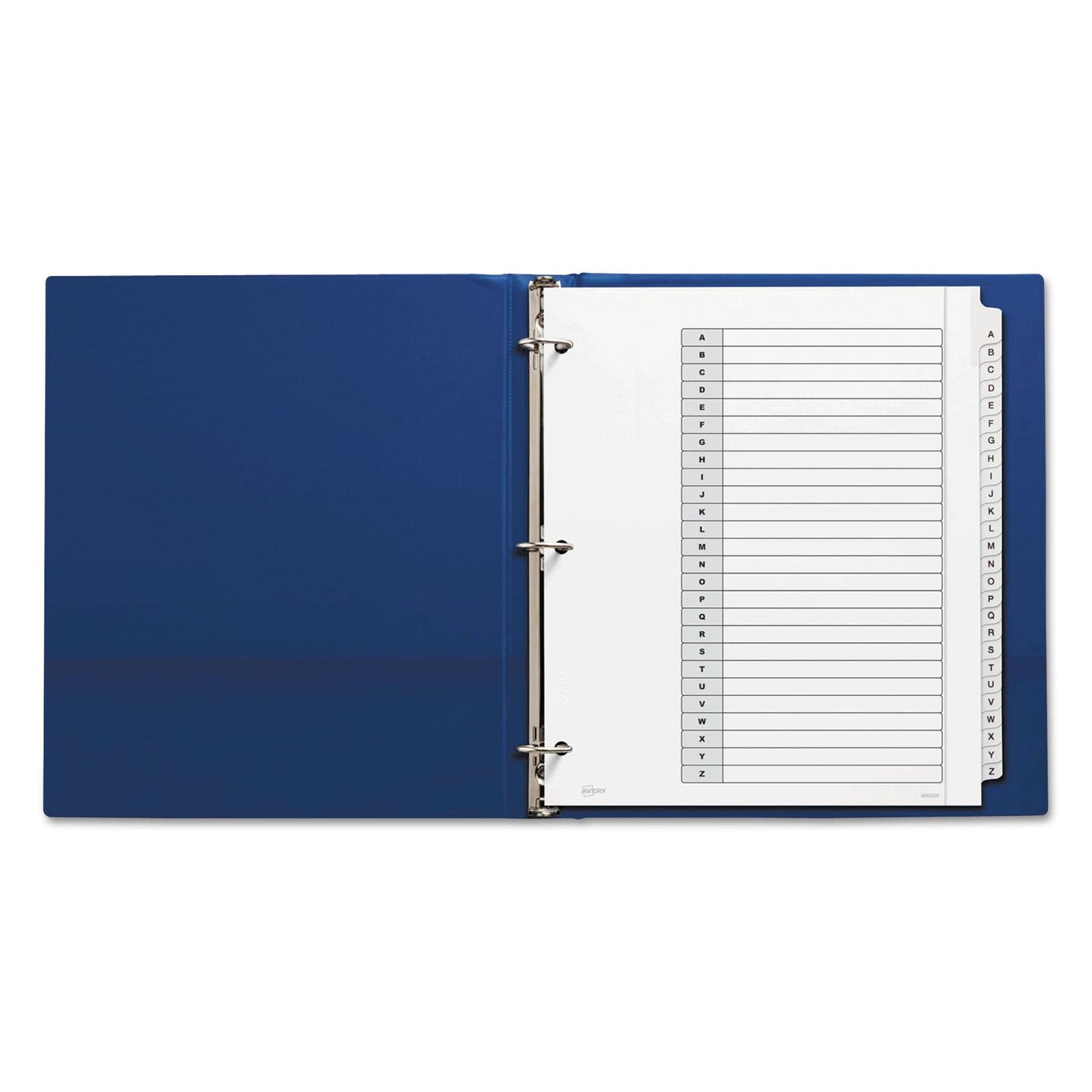 Avery Customizable TOC Ready Index Black and White Dividers, 26-Tab, A to Z, 11 x 9.25, 1 Set