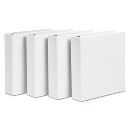 Avery Durable View Binder with DuraHinge and Slant Rings, 3 Rings, 3" Capacity, 11 x 8.5, White, 4/Pack