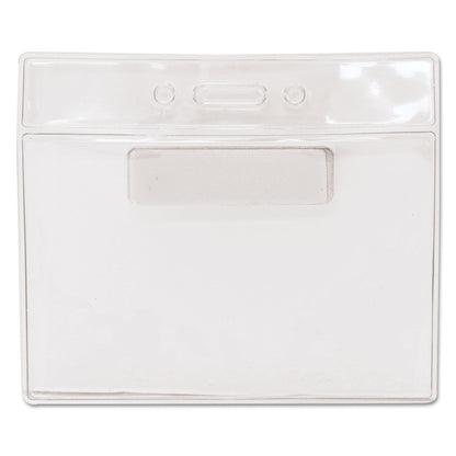 Advantus Magnetic-Style Name Badge Kits, Horizontal, Clear 4.5" x 3.25" Holder, 4.13" x 3" Insert, 20/Pack