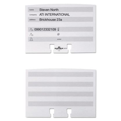 Durable TELINDEX Desk Address Card File, Holds 500 2.88 x 4.13 Cards, 5.13 x 9.31 x 3.56, Plastic, Graphite/Black