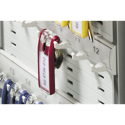 Durable Key Box Plus, 54-Key, Brushed Aluminum, Silver, 11.75 x 4.63 x 15.75