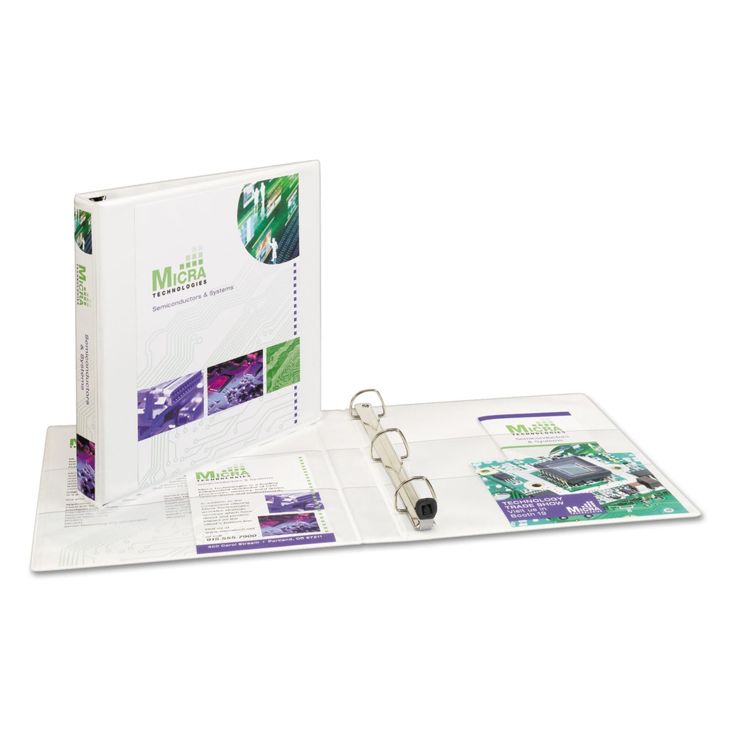 Avery Heavy-Duty View Binder with DuraHinge, One Touch EZD Rings and Extra-Wide Cover, 3 Ring, 1" Capacity, 11 x 8.5, White, (1318)