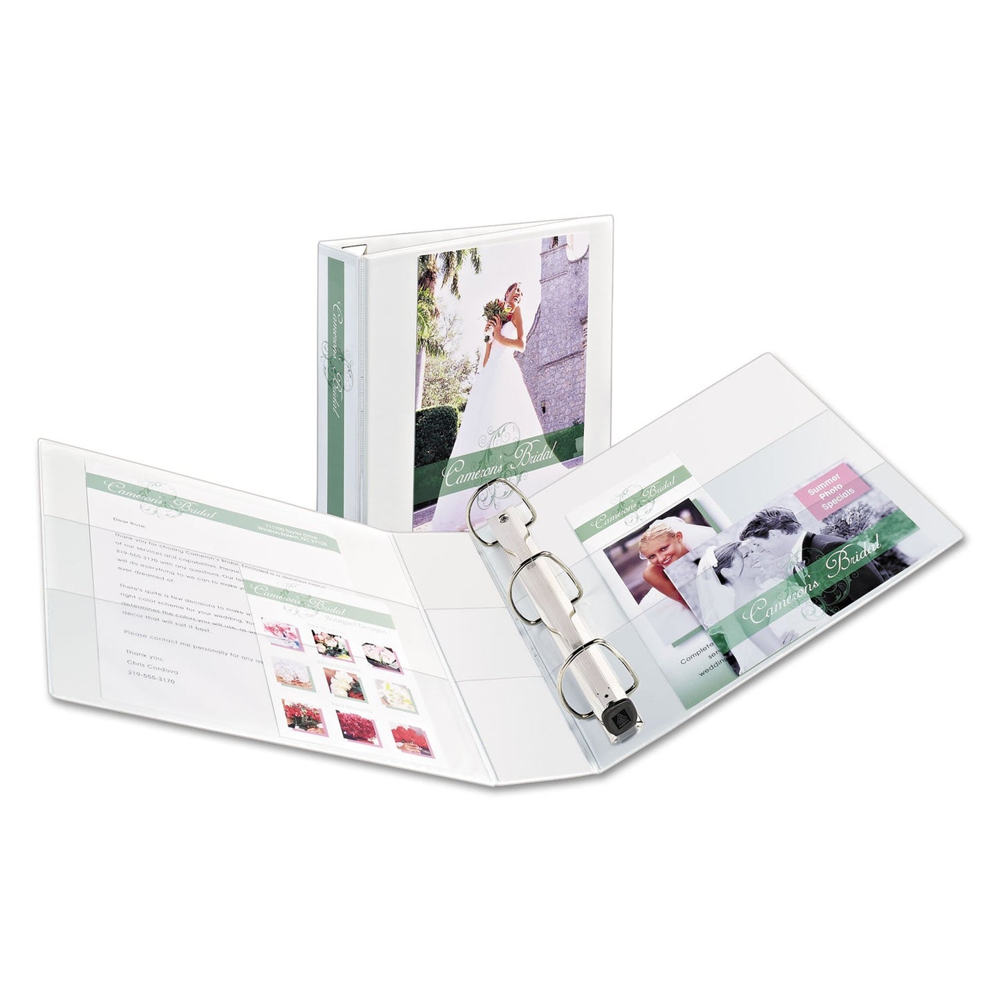 Avery Heavy-Duty View Binder with DuraHinge, One Touch EZD Rings and Extra-Wide Cover, 3 Ring, 2" Capacity, 11 x 8.5, White, (1320)