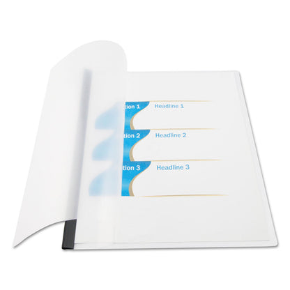 Universal Clear View Report Cover with Slide-on Binder Bar, Clear/Clear, 25/Pack