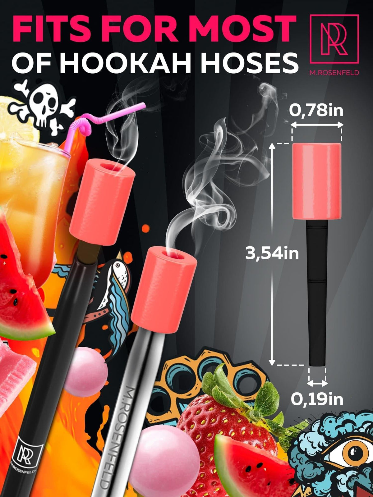 Black Candy Hookah Tips   10 pcs Glow in The Dark Jolly Tips   Individually Wrapped Hookah Tips Lollipop Shisha Accessories   Different Hookah Candy Tips Delicious Flavors   Hookah Tips Disposable