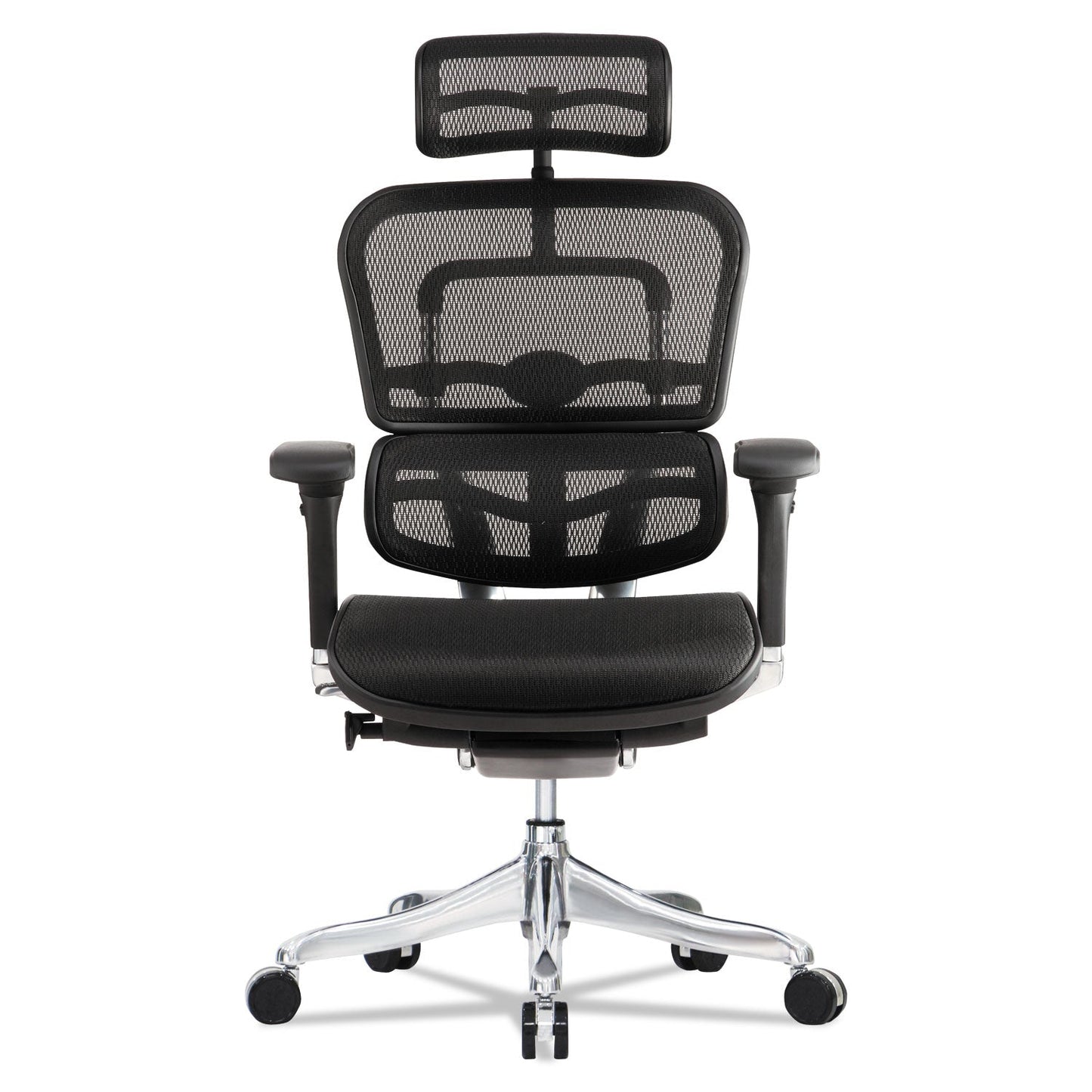 Eurotech Ergohuman Elite High-Back Chair, 18.1" to 21.6" Seat Height, Black