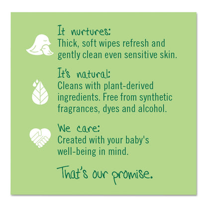 Seventh Generation Free and Clear Baby Wipes, 7 x 7, Refill, Unscented, White, 256/Pack, 3 Packs/Carton
