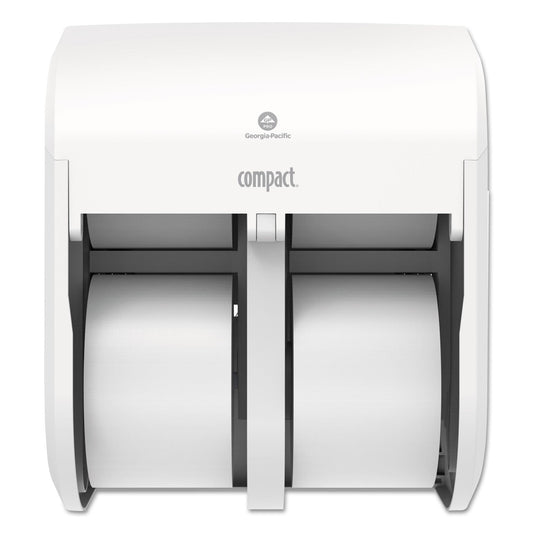 Georgia Pacific Compact Quad Vertical 4-Roll Coreless Tissue Dispenser, 12.06 x 8 x 14.44, White