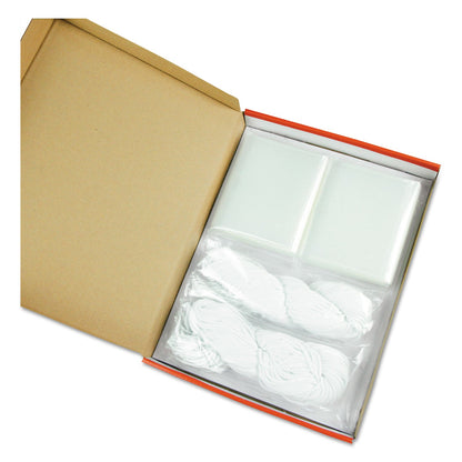 Universal Clear Badge Holders w/Garment-Safe Clips, 2 1/4 x 3 1/2, White Inserts, 50/Box