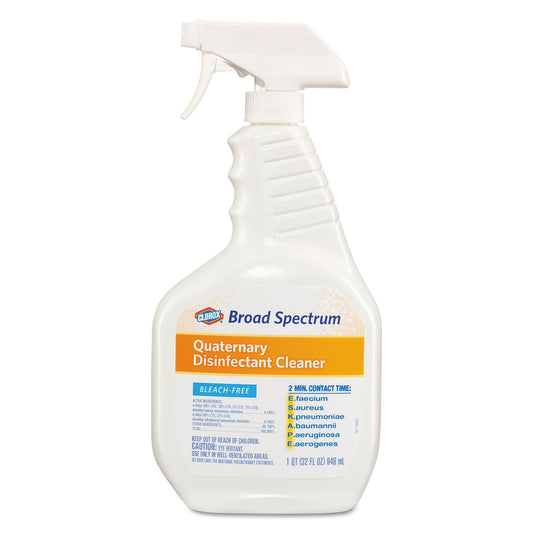 Clorox Broad Spectrum Quaternary Disinfectant Cleaner, 32 oz Spray Bottle