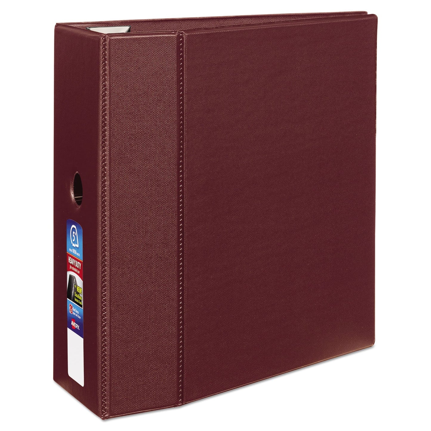 Avery Heavy-Duty Non-View Binder with DuraHinge, Three Locking One Touch EZD Rings and Thumb Notch, 5" Capacity, 11 x 8.5, Maroon