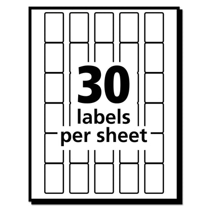 Avery Removable Multi-Use Labels, Handwrite Only, 0.63 x 0.88, White, 30/Sheet, 35 Sheets/Pack, (5424)