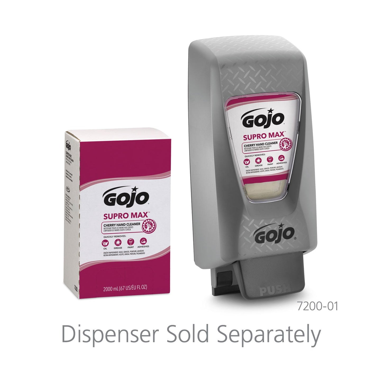 GOJO SUPRO MAX Cherry Lotion Hand Cleaner, 2,000 mL Refill, 4/Carton