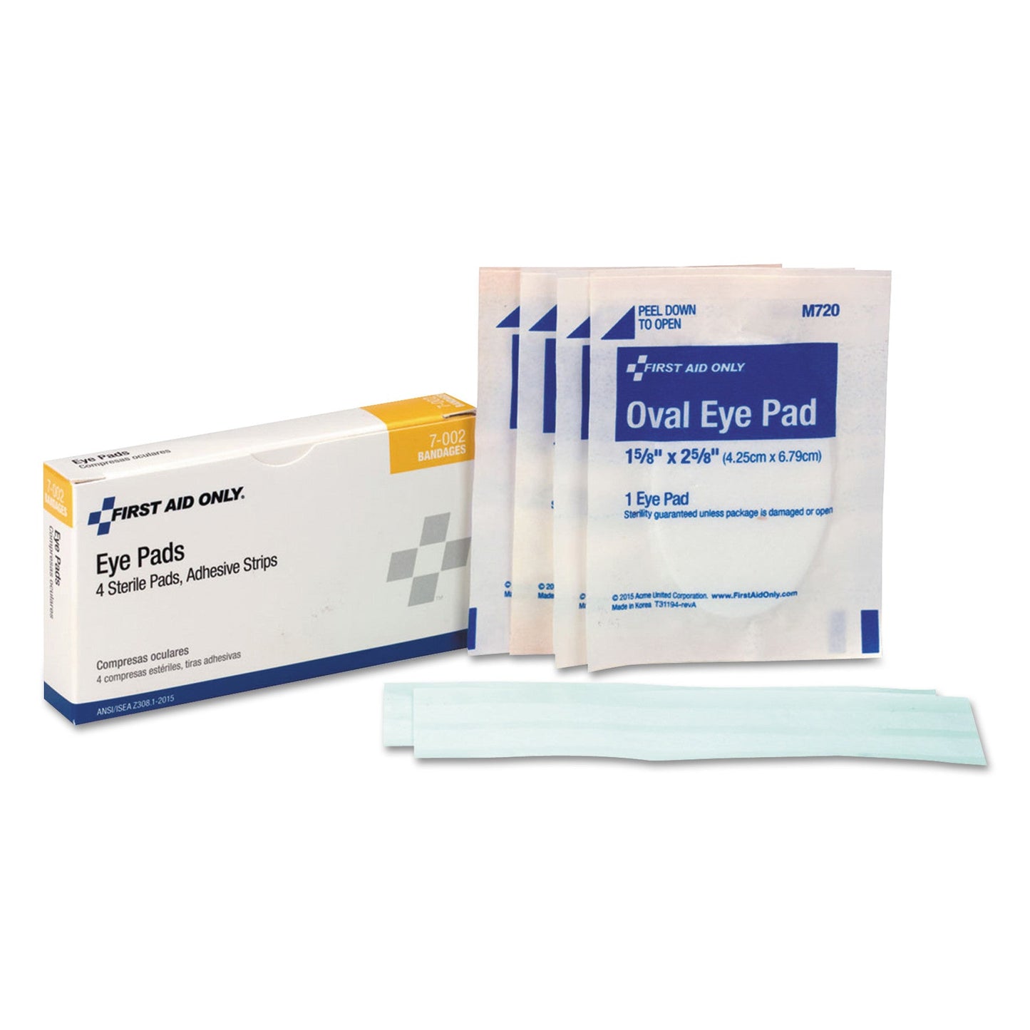 First Aid Only ANSI 2015 Compliant First Aid Kit Refill, 8 Pieces, 4/Box