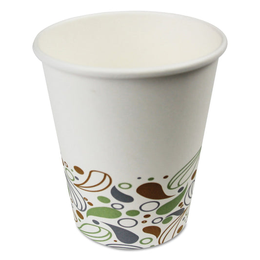 Boardwalk Deerfield Printed Paper Hot Cups, 8 oz, 20 Cups/Sleeve, 50 Sleeves/Carton