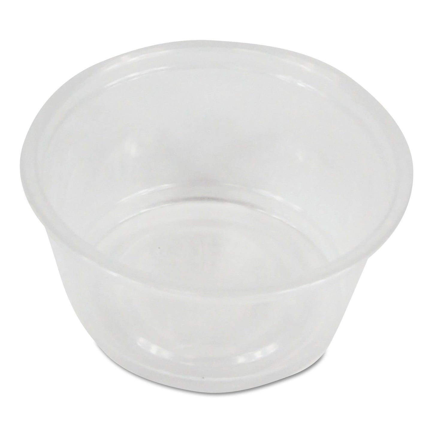 Boardwalk Souffle/Portion Cups, 2 oz, Polypropylene, Clear, 20 Cups/Sleeve, 125 Sleeves/Carton