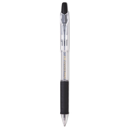 Pentel R.S.V.P. RT Ballpoint Pen, Retractable, Medium 1 mm, Black Ink, Clear Barrel, Dozen