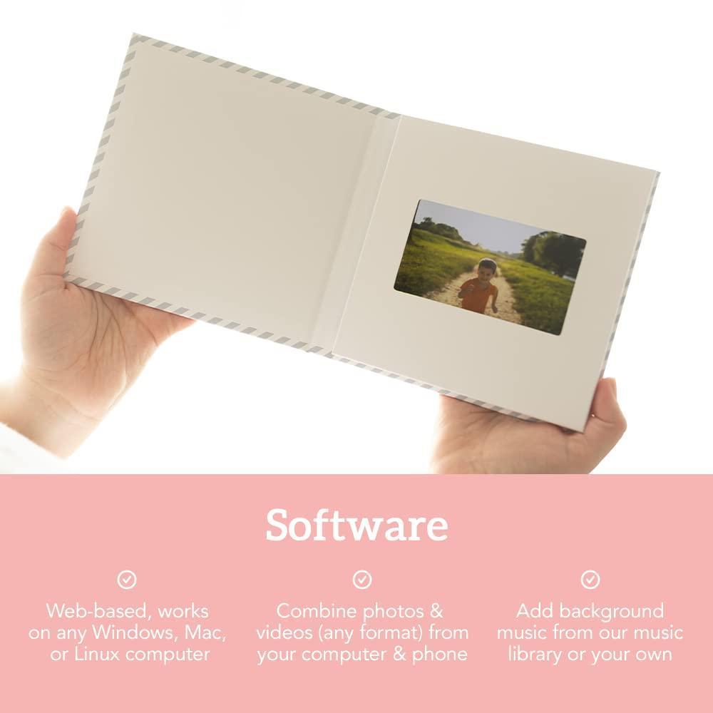 Heirloom Blank Video Book   Create Your Own Digital Greeting Card Gift with Your Memories   Anniversary Christmas Wedding   Plays 10 Minutes of Video and Photos