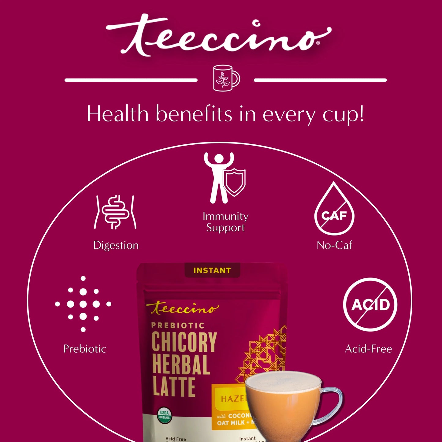 Instant Hazelnut Herbal Latte