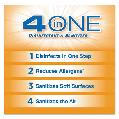 Clorox 4-in-One Disinfectant and Sanitizer, Citrus, 14 oz Aerosol Spray