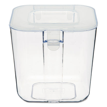 deflecto Stackable Caddy Organizer, Small, Plastic, 4.33 x 4 x 4.38, White