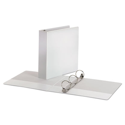 Office Impressions Economy Round Ring View Binder, 3 Rings, 2" Capacity, 11 x 8.5, White