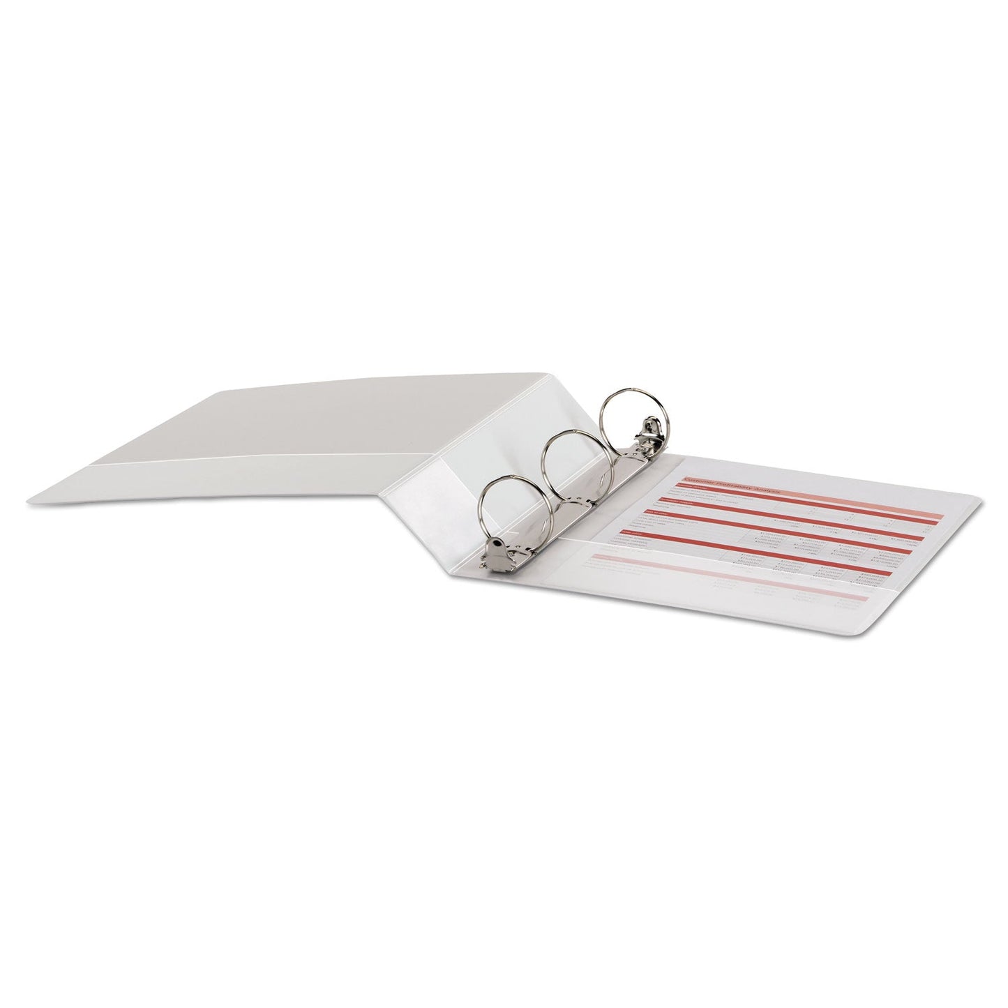 Office Impressions Economy Round Ring View Binder, 3 Rings, 2" Capacity, 11 x 8.5, White