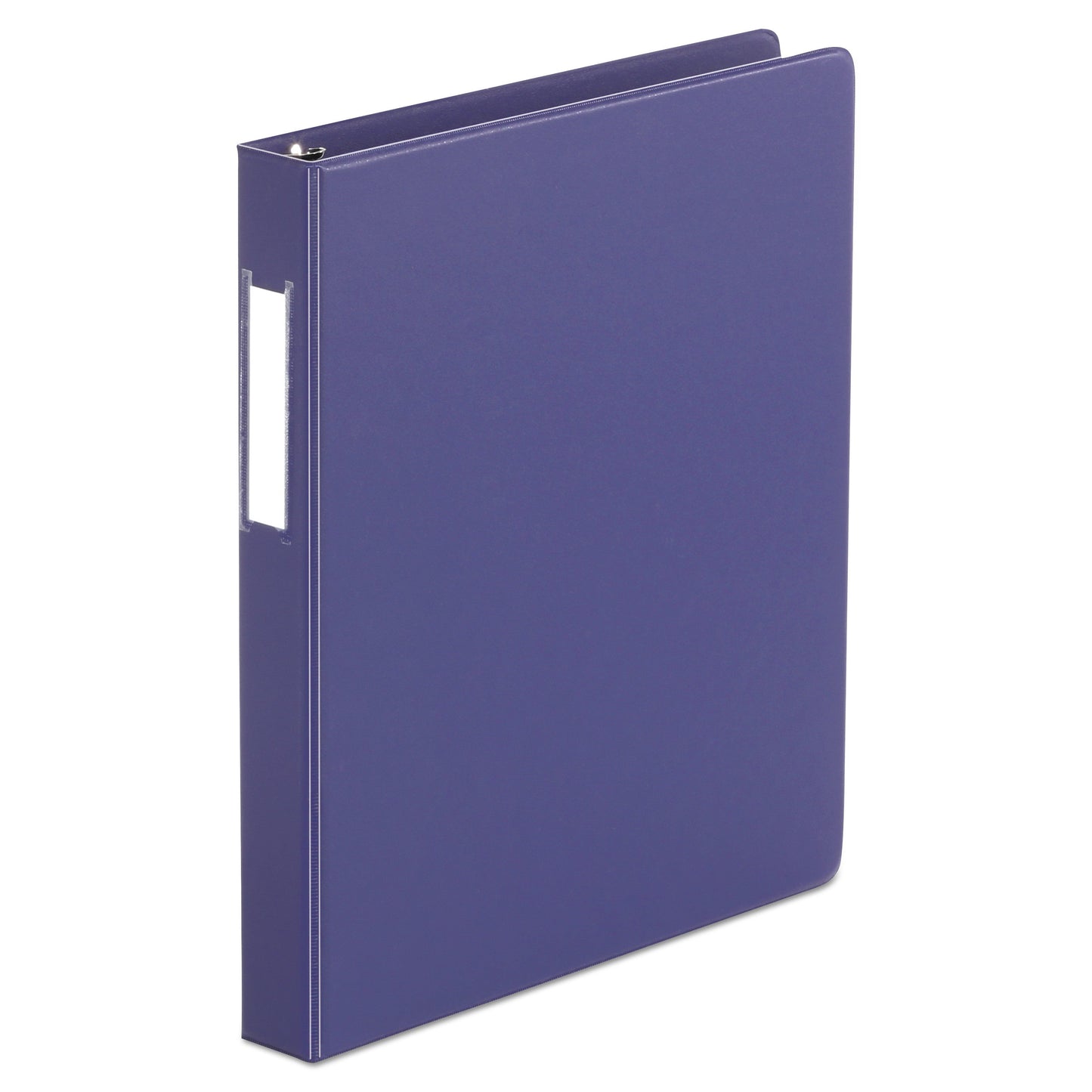 Universal Deluxe Non-View D-Ring Binder with Label Holder, 3 Rings, 1" Capacity, 11 x 8.5, Navy Blue