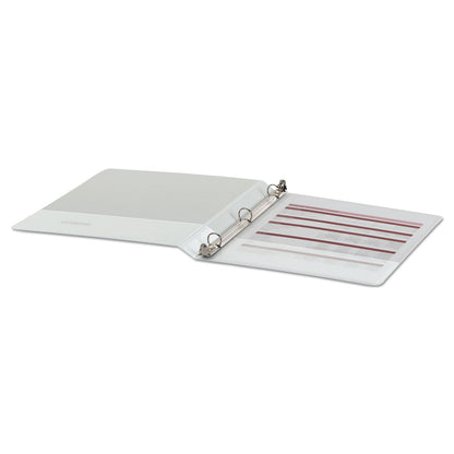 Universal Economy Round Ring View Binder, 3 Rings, 0.5" Capacity, 11 x 8.5, White, 6/Pack